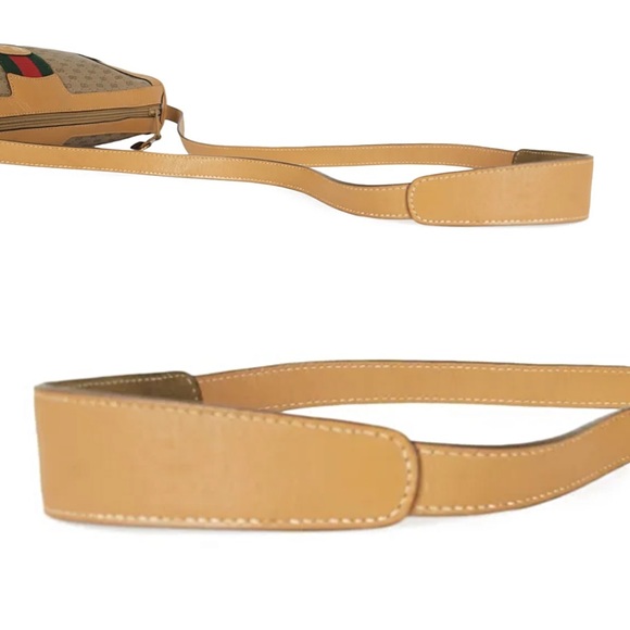 🔴SOLD🔴GUCCI Vintage Sherry Line Micro GG Web PVC Canvas Browns Crossbody bag - Picture 11 of 15